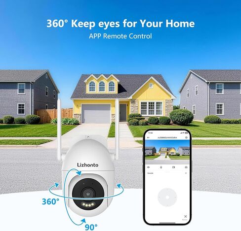 3MP 2K Plug-in WiFi Outdoor Security Camera for Home Surveillance | Full Color Night Vision, 2.4G/5GHz Dual-Band WiFi, Motion Alerts, 2-Way Audio, Waterproof for Garage Porch Eave in Kuwait