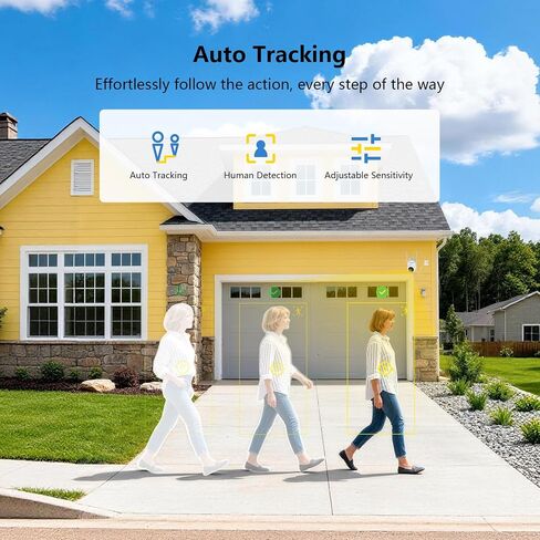 3MP 2K Plug-in WiFi Outdoor Security Camera for Home Surveillance | Full Color Night Vision, 2.4G/5GHz Dual-Band WiFi, Motion Alerts, 2-Way Audio, Waterproof for Garage Porch Eave in Kuwait