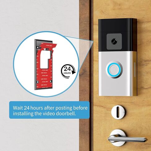 No-Drill Adhesive Video Doorbell Mount Compatible with Ring Battery Doorbell (2024 Release), Ring Doorbell Mounting Holder Bracket for Apartments Office Houses (1 Pack) in Kuwait