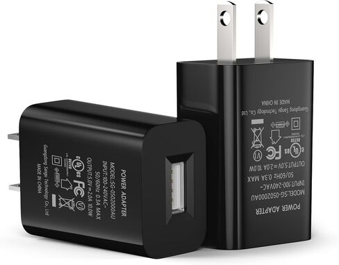 2-Pack Power Adapter for Outdoor WYZE Cam, Blink Mini, Ring Cam, Nest White | Security Camera Charger Plug in Kuwait