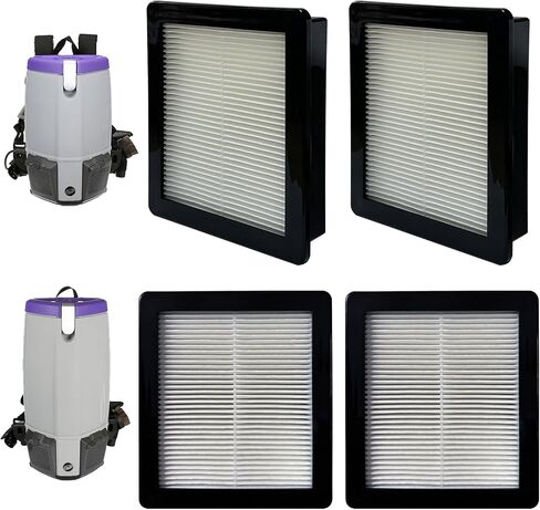 4 Pack 107315 HEPA Filter Compatible with Proteam Super Coach Pro 6, Pro 10, FS 6 & GoFree Flex Pro Backpack Vacuums in Kuwait