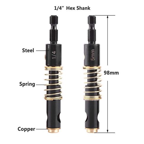 Watris Veiyi Self Centering Hinge Drill, Hex Shank Centering Bits, 5mm&1/4" | Drill Bit Set, Center Hole Bit, Door Window Cabinet Centering Drill Bits Hinge Opening Tool in Kuwait