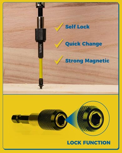 16PCS Countersink Drill Bit Set, Adjustable Depth Tapered Drill Bits with 4 Wood Plug Cutters & 1/4" Hex Shank, Counter Sink Drill Bit for Wood with Storage Box in Kuwait