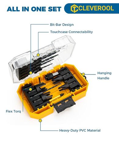 16PCS Countersink Drill Bit Set, Adjustable Depth Tapered Drill Bits with 4 Wood Plug Cutters & 1/4" Hex Shank, Counter Sink Drill Bit for Wood with Storage Box in Kuwait