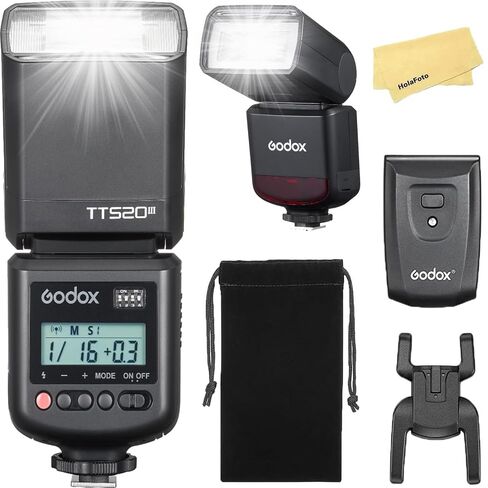 Godox TT520III TT520 III TT520-III 433MHz GN33 Camera Flash Speedlite with RT Transmitter for Canon Sony Nikon Fujifilm Olympus Pentax and Other DSLR Cameras,1.8s Recycle Time,400 Full-Power Flashes in Kuwait