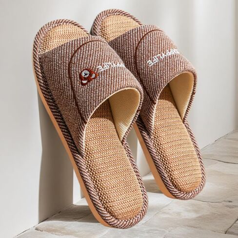 Linen Slippers for Women Men，Womens Non Slip Soft Home House Slippers for Home Indoor Use TX03 in Saudi Arabia