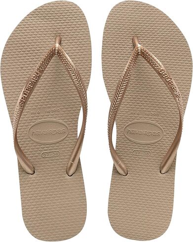 Havaianas Slim Women's Slippers, Rose Gold,7/8 US Women in Kuwait
