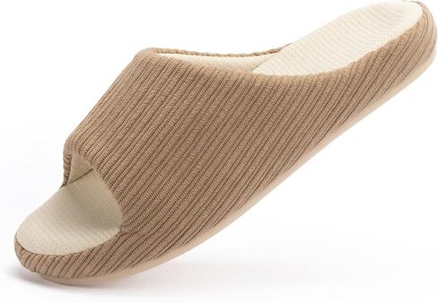 Womens Slipper Memory Foam Comfy Rubber Sole House Bedroom Slipper Slides in Kuwait