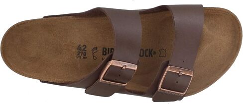 Birkenstock Women's Arizona Birko-Flo Dark Brown Birko-flor Sandals - 43R EU (US Men EU's 10-10.5,US Women EU's 12-12.5) in Kuwait
