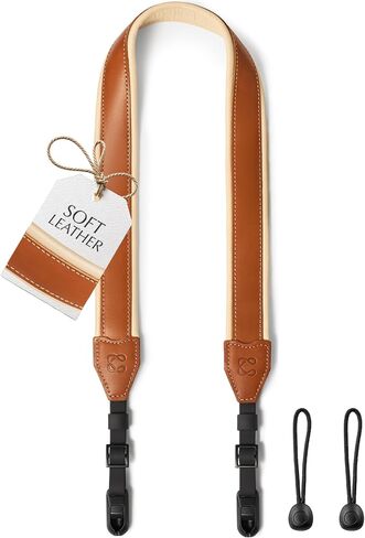 Classic Leather Camera Strap with Quick Release, Sling Neck DSLR SLR Camera Shoulder Strap for Photographers in Kuwait