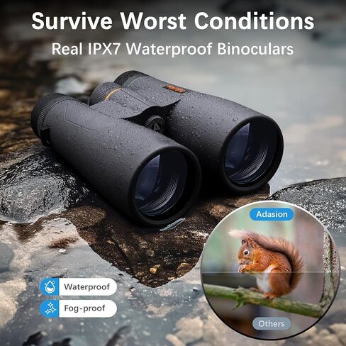 15x56 UHD Binoculars for Adults High Powered with Phone Adapter and Tripod, Super Powerful BAK4 Prism Waterproof Binoculars for Hunting Stargazing Bird Watching Hiking Safari Travel Sports in Kuwait