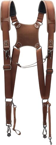 Cwatcun Camera Strap, Camera Harness for Photographers-Leather Dual Camera | Neck Shoulder Straps for Canon Nikon, Sony, Fuji DSLR SLR Mirrorless Camera- 1.0 S Coffee in Kuwait