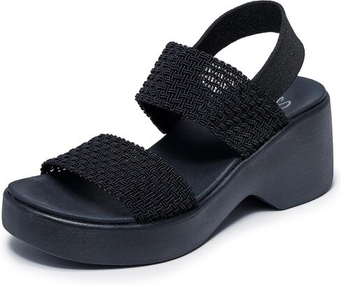 Skechers Women's Cali Day | Luxe Foam Cushioned Footbed, Stretchy Knit Upper, Slingback Strap, Wedge Platform, Vegan in Saudi Arabia