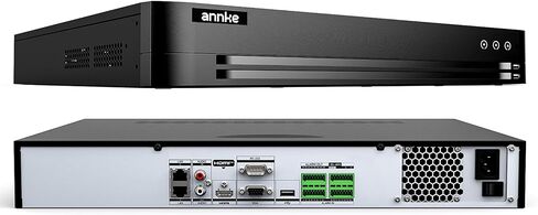 ANNKE 32CH 12MP Network Video Recorder, AI Motion Detection, No HDD, Black | H.265+ 32 Channel NVR, Work with 12/8/6/5/4MP PoE IP Cameras, Home & Business Surveillance, Easy Plug & Play, No PoE Port in Kuwait