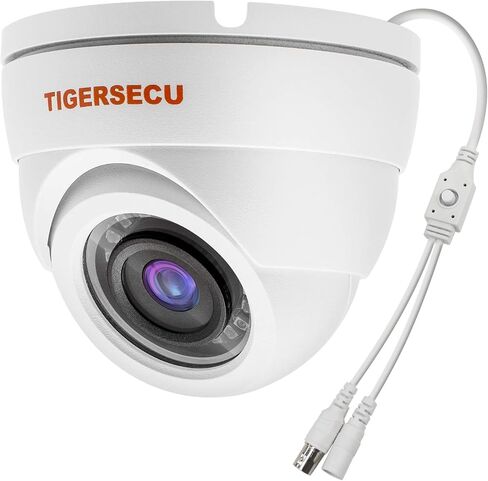 TIGERSECU 1080P Metal Wide Angle Dome Security Camera for DVR, Weatheproof for Indoor/Outdoor Use, Hybrid 4-in-1 OSD Switch for TVI/CVI/AHD/CVBS DVRs (Power Supply and Coaxial Cable Sold Separately) | Hybrid 4-in-1 with OSD Switch, Weatherproof for Indoor in Kuwait