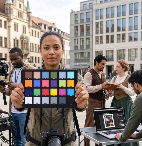 Cuifati Color Calibration Card, 24 Color Patches for Camera and Smartphone with Gray Card for White Balance, Professional Photography Tool for Accurate Correction in Any Lighting in Kuwait