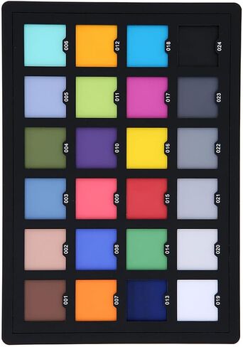 Diyeeni 24 Color Calibration Card, 5.7x4.1 Inch Acrylic Camera White Balance Cards with 24 Scientifically Calibrated Color Patches and Grey Card, for Professional Photography Videography in Kuwait