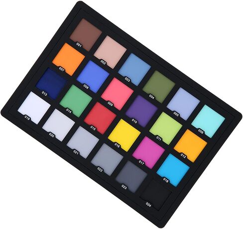 Diyeeni 24 Color Calibration Card, 5.7x4.1 Inch Acrylic Camera White Balance Cards with 24 Scientifically Calibrated Color Patches and Grey Card, for Professional Photography Videography in Kuwait