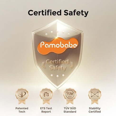 Pamo Babe 7 in 1 Pack and Play with Bassinet, Portable Crib with Mattress, Diaper Changer, Magic Fold™ One-Step Quick Setup Playard, Mosquito Net, Zipper Door, Toy Arch for Newborn to Toddler in Kuwait