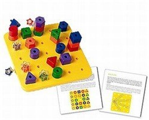 Discovery Toys Giant PEGBOARD with Stacking Shapes & Activity Cards| Kid-Powered Learning | STEM Toy Early Childhood Development 19 Months and Up in Kuwait