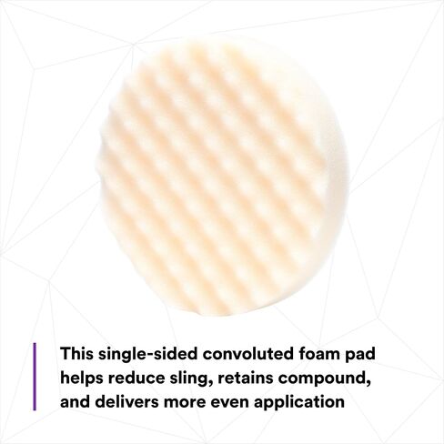 3M Perfect-It Foam Compounding Pad, 05737, Single Sided, 8 in | 1 Pad; Hook and Loop; Compounding Pad for Automotive in Kuwait