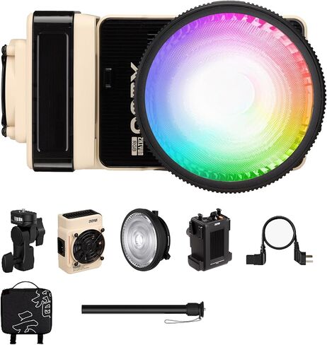 ZHIYUN MOLUS X200 RGB Combo Handheld LED Video Light | 200W Portable Continuous Output Lighting,2500K~10000K 13400Lux CRI ≈95 TLCI ≈97,Bowens Mount in Kuwait