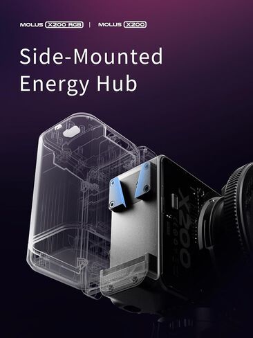ZHIYUN MOLUS X200 RGB Combo Handheld LED Video Light | 200W Portable Continuous Output Lighting,2500K~10000K 13400Lux CRI ≈95 TLCI ≈97,Bowens Mount in Kuwait