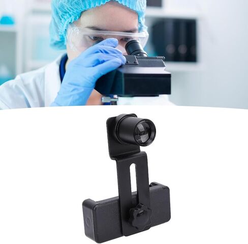 Tangxi Microscope Lens Smartphone Adapter, 12.5X Eyepiece Magnification up to 500X, with Built in Optical Glass for Clear Imaging, for Smartphones and Microscope Eyepiece Tubes in Kuwait