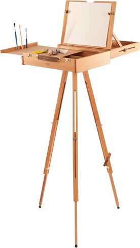Mabef M/A30 Wooden Tripod. Oiled Beechwood Artist Support Stand for Pochade Boxes, Indoor Outdoor, Supports up to 17 3/4 lbs in Kuwait