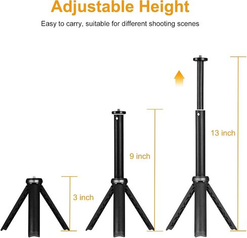 Osmo Pocket 3 Tripod, Extendable Table Desk Mini Tripod Stand Small Handheld Selfie Stick, Action Camera Tripods for DJI Osmo Pocket 3 2, Action 5 4 3 2 1, GoPro Hero 13 12 11 10 9 8 Max and Others in Kuwait