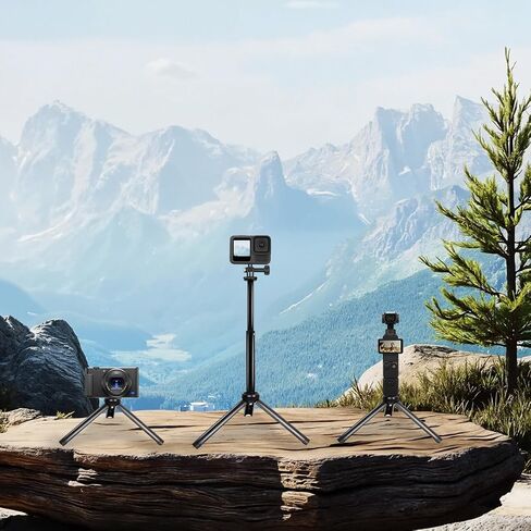 Osmo Pocket 3 Tripod, Extendable Table Desk Mini Tripod Stand Small Handheld Selfie Stick, Action Camera Tripods for DJI Osmo Pocket 3 2, Action 5 4 3 2 1, GoPro Hero 13 12 11 10 9 8 Max and Others in Kuwait