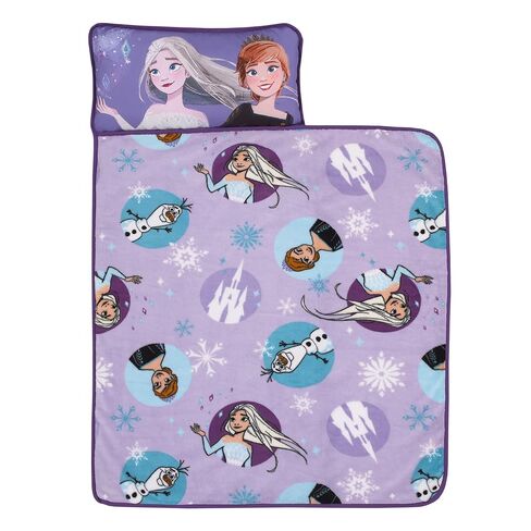 Disney Frozen Winter Cheer Lavender, Aqua, Green and White, Anna, Elsa and Olaf Toddler Nap Mat in Kuwait