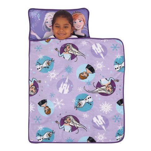 Disney Frozen Winter Cheer Lavender, Aqua, Green and White, Anna, Elsa and Olaf Toddler Nap Mat in Kuwait