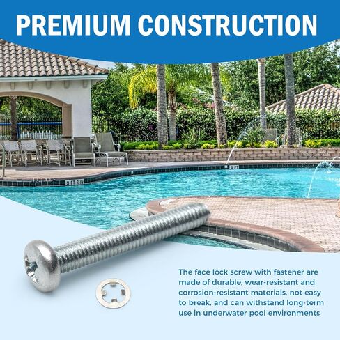 SPX0580Z1 Face Lock Screw Replacement for Hayward Astrolite SP580 Series Underwater Lights - Light Lock Screw, Includes Fastener in Kuwait