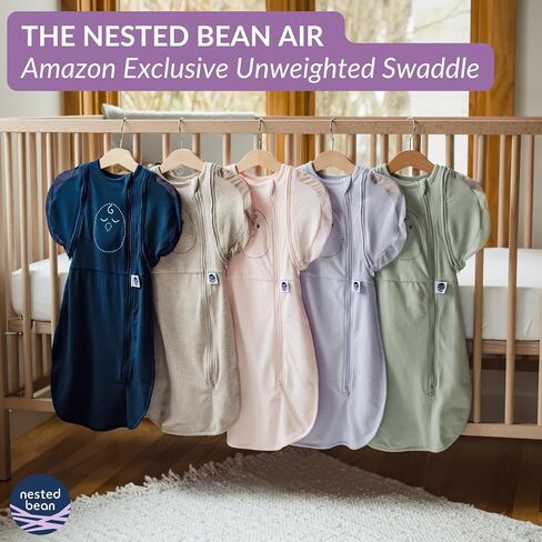 Nested Bean Air 6-in-1 Adaptable Baby Sleep Sack - Unweighted - Comfort & Safety for Natural Sleep, Preferred Arm Position Reduces Startle Reflex, Better for Baby, NB (7-13lbs) Night Sky in Kuwait