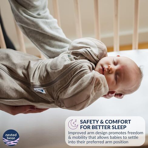 Nested Bean Air 6-in-1 Adaptable Baby Sleep Sack - Unweighted - Comfort & Safety for Natural Sleep, Preferred Arm Position Reduces Startle Reflex, Better for Baby, NB (7-13lbs) Night Sky in Kuwait