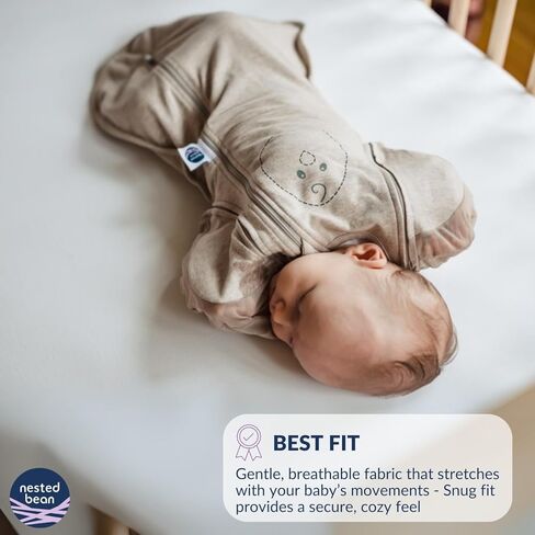 Nested Bean Air 6-in-1 Adaptable Baby Sleep Sack - Unweighted - Comfort & Safety for Natural Sleep, Preferred Arm Position Reduces Startle Reflex, Better for Baby, NB (7-13lbs) Night Sky in Kuwait
