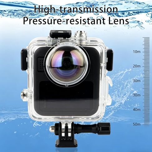 Waterproof Housing Case for Gopro Max 2, 50m/164ft Waterproof Camera Underwater with Bracket for GoPro MAX 2 Case, Go Pro Max Accessories in Kuwait