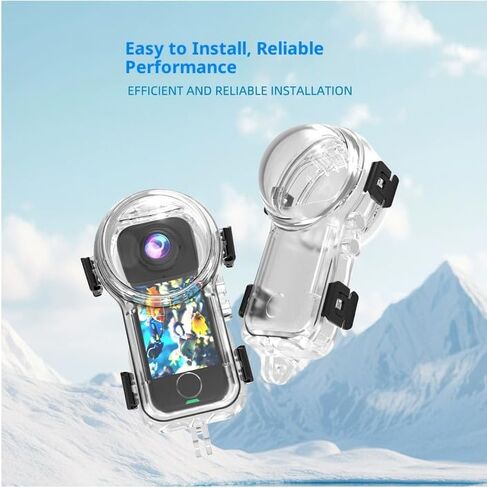 Coyktonty Invisible Dive Case for Insta360 X4 Air,196ft/60M Waterproof Housing with Bracket Mount Adapter Accessories in Kuwait