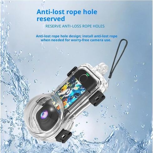 Coyktonty Invisible Dive Case for Insta360 X4 Air,196ft/60M Waterproof Housing with Bracket Mount Adapter Accessories in Kuwait