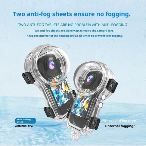 Coyktonty Invisible Dive Case for Insta360 X4 Air,196ft/60M Waterproof Housing with Bracket Mount Adapter Accessories in Kuwait