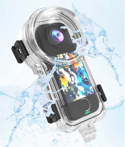 Coyktonty Invisible Dive Case for Insta360 X4 Air,196ft/60M Waterproof Housing with Bracket Mount Adapter Accessories in Kuwait