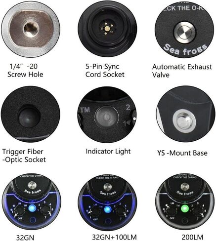 Seafrogs SF-01 Underwater Strobe Light for Camera Housing | Underwater strobe or video light for Seafrogs camera housings, diving photos and wide-angle underwater shooting. in Kuwait