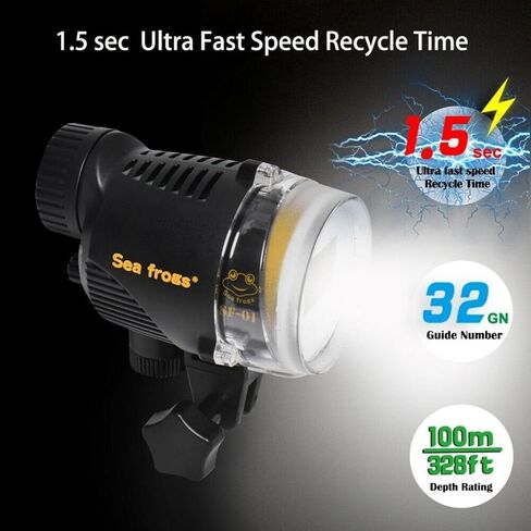 Seafrogs SF-01 Underwater Strobe Light for Camera Housing | Underwater strobe or video light for Seafrogs camera housings, diving photos and wide-angle underwater shooting. in Kuwait