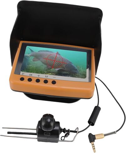 Sorandy Underwater Fishing Camera, 5MP 1080P FHD with 4.5 in 1500 Nit OLED Screen, 220 Degree Wide Angle Lens Night 25m Cable 12 Hour Battery for Boat Kayak Lake Ice Fishing in Kuwait
