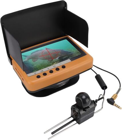 Sorandy Underwater Fishing Camera, 5MP 1080P FHD with 4.5 in 1500 Nit OLED Screen, 220 Degree Wide Angle Lens Night 25m Cable 12 Hour Battery for Boat Kayak Lake Ice Fishing in Kuwait
