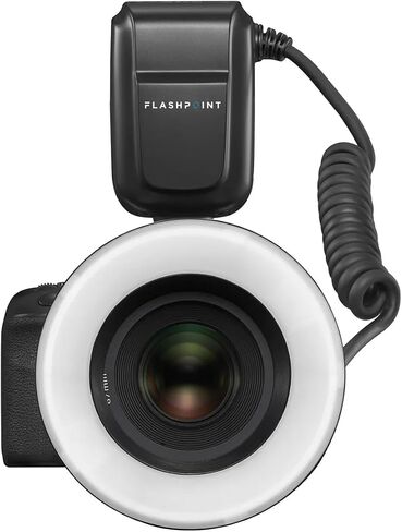 Flashpoint MF-R76 TTL Macro Ring Flash for Sony Camera, Power Adjustment, 0.1-1s Recycle Time, 76Ws Macro Flash Ring Powered by 7.2V/3000mAh Rechargeable Li-Ion Battery, 550 Full-Power in Kuwait