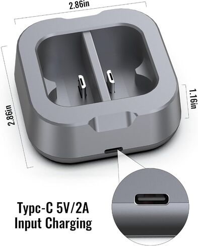 1-Pack Dual Port V4 Battery Charger Station for Ring Video-Doorbell 2/3/3 Plus/4, Spotlight Cam, Stick Up Cam Batteries (Battery NOT Included) in Kuwait