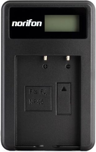 Norifon NP-95 LCD USB Charger for Fujifilm FinePix F30, FinePix F31fd | Compatible with Fujifilm FinePix Real 3D W1, FinePix X100, X100LE, X100S, X100T, FinePix X30, X-S1 in Kuwait