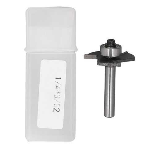 T Slot Router Bit 1/4in Shank 3/32in Cutting Height Tungsten Steel with Bearing for Slotting Grooving Hardwood Softwood Plywood, Precise T Slot Cutter for Woodworking Joinery and S in Kuwait